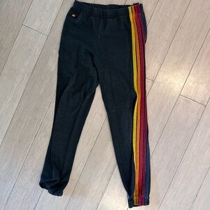 Kids size 14 aviator nation sweatpants with stripes
